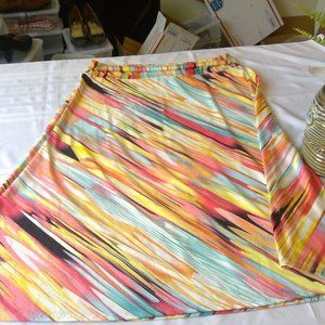 Sunny Leigh Rolled Top Orange Maxi Skirt, size XL
